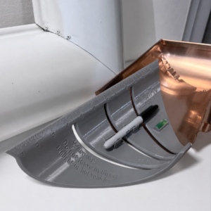 6" Half Round Miter Gutter